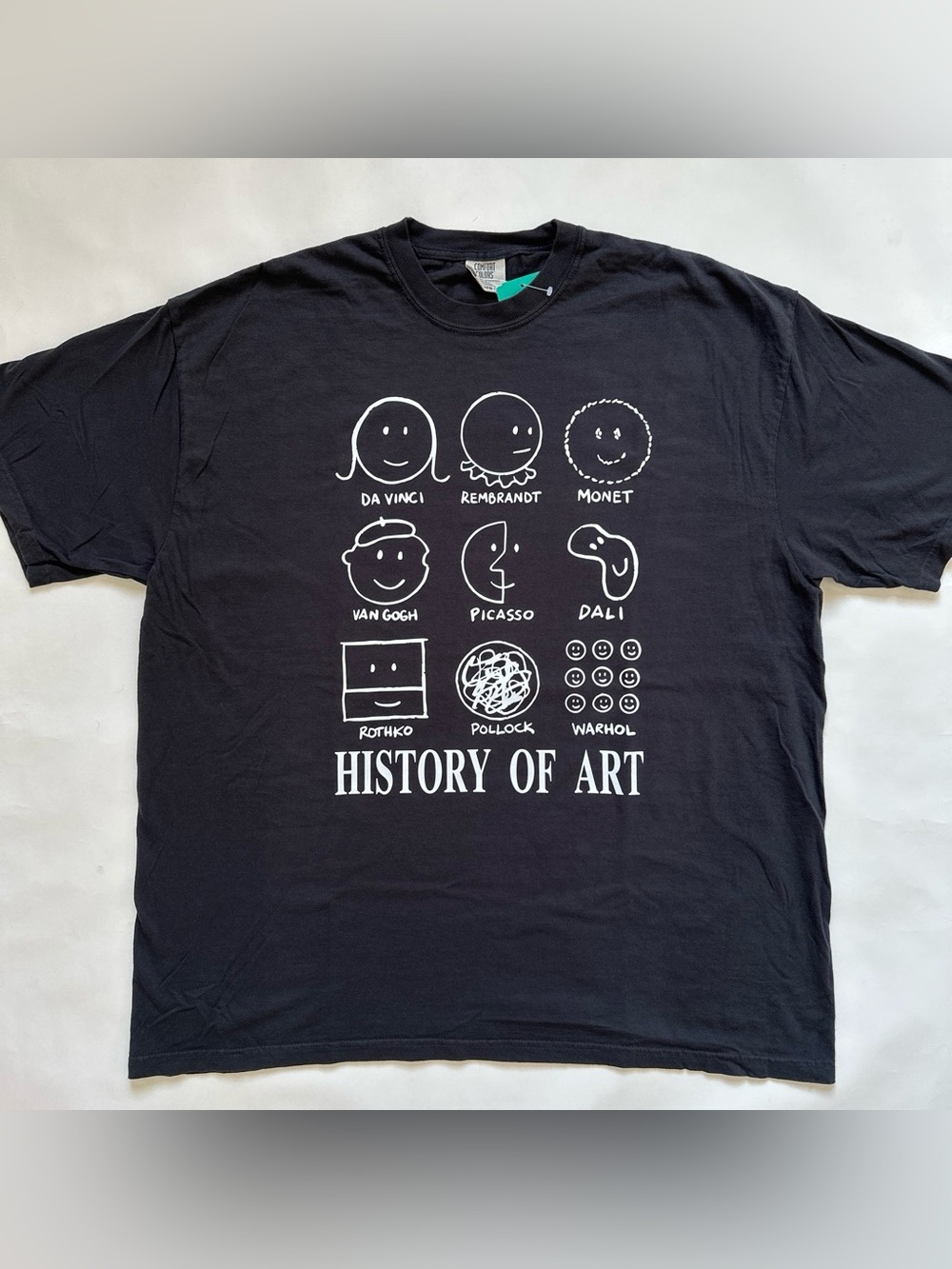 Vintage Smiley happy face history of art parody humor funny tshirt graphic tee